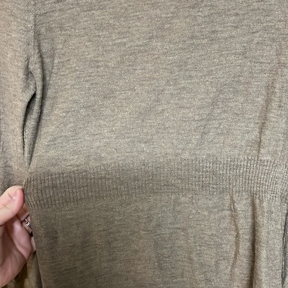 Banana Republic size Small Mocha Color Open Front Cardigan Sweater with Pockets - Picture 10 of 11